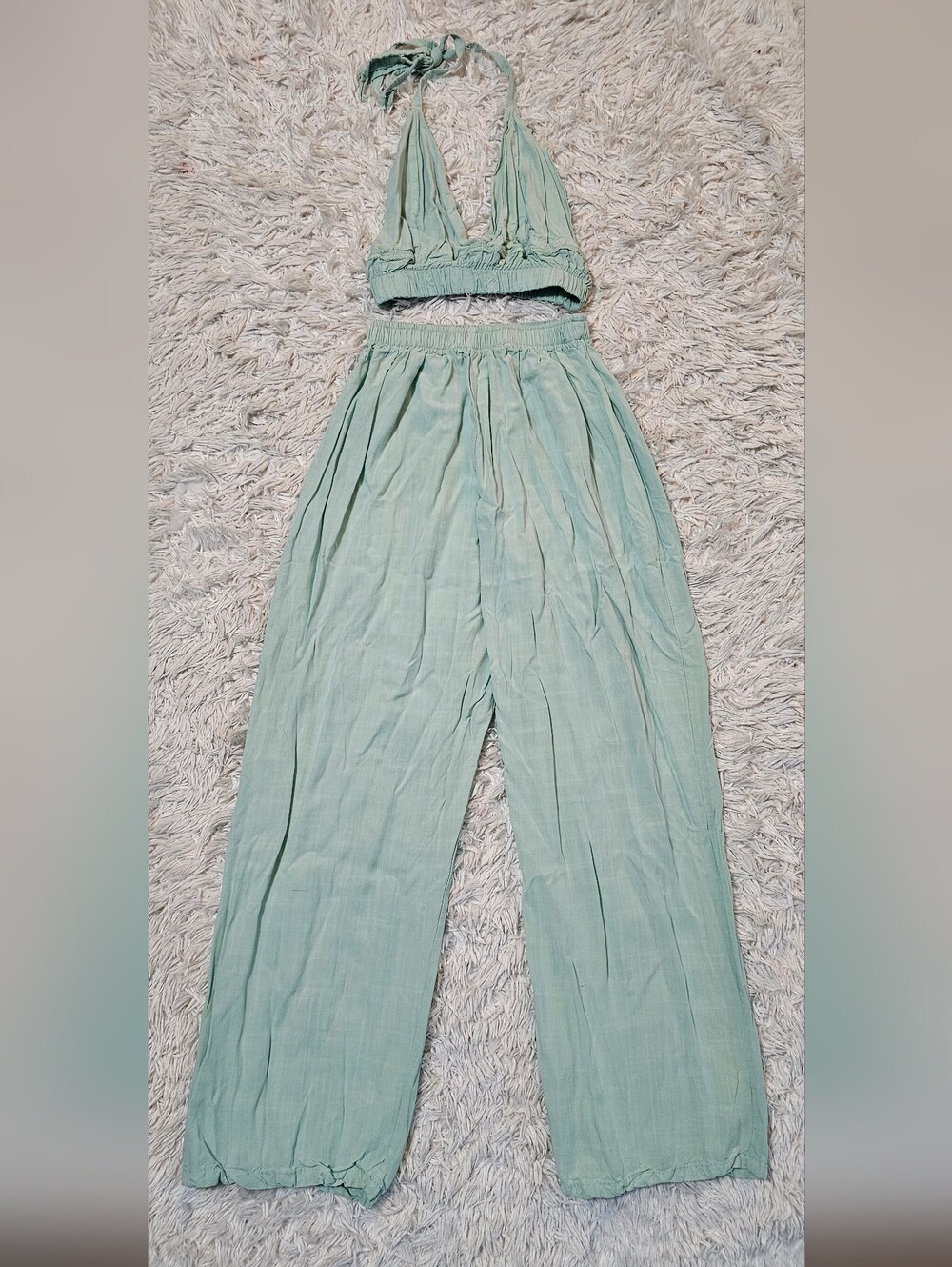 Women’s Halter Jumpsuit in Light Mint
